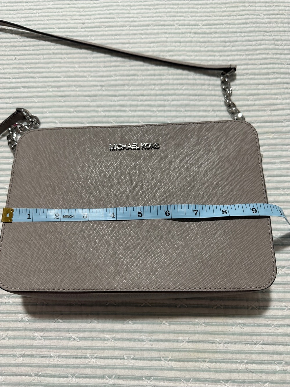 Michael Kors Taupe Saffiano Crossbody with Logo Card Holder - Picture 3 of 9